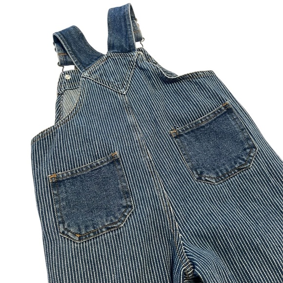 Vintage Small Steps Railroad Stripe Overalls – 24M | T is for Trucks - Picture 6 of 8
